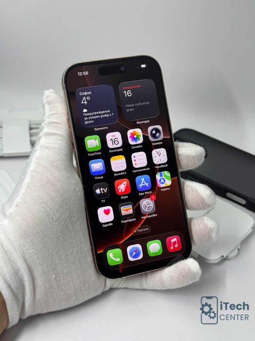 iPhone 16 Pro, 256GB, Desert, 93% батерия, ОТЛИЧЕН, 1г. ГАРАНЦИЯ!