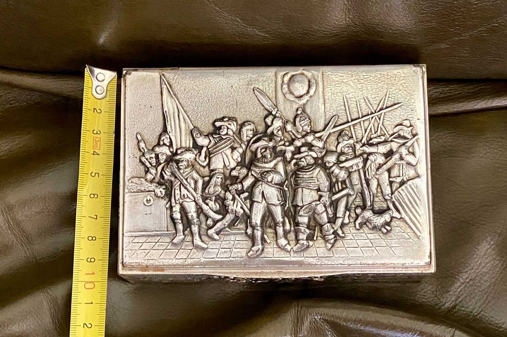 #2002# Кутия за цигари/пури. Винтидж. Посребрена. Холандия.