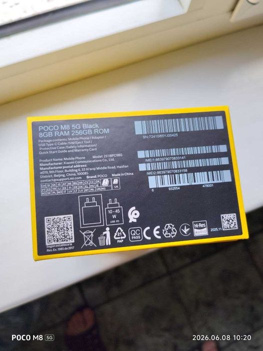 Продам Poco M8 5g цвет черный память 8/256gb.