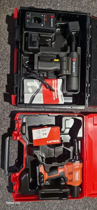 Hilti ,Wurth pistol de popnituri pe acumulatori