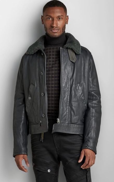 Мъжко яке от естествена кожа G-STAR RAW . Размер S