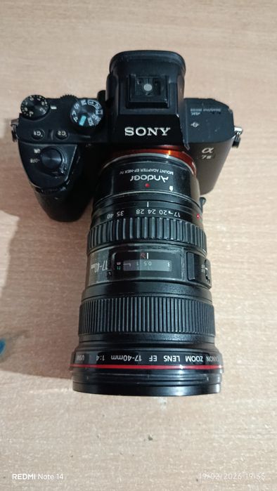 Sony Alpha A7 3, 17-40mm canon obyektiv + Sony  perexadnik