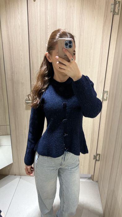 кофточка/свитер/кардиган тёмно синий