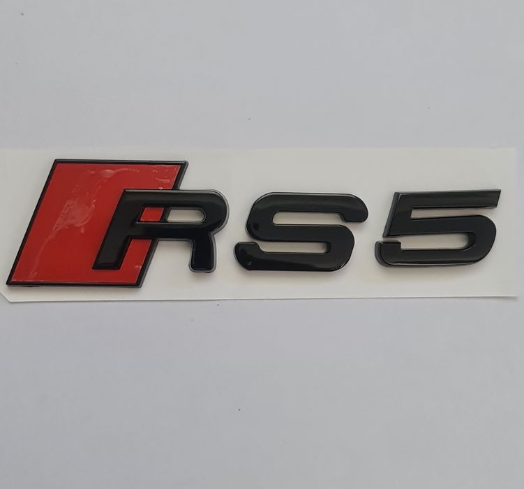 Emblema-Sigla-Logo-Stema-Spate-Haion-Audi-RS5-Neagra-Lucios