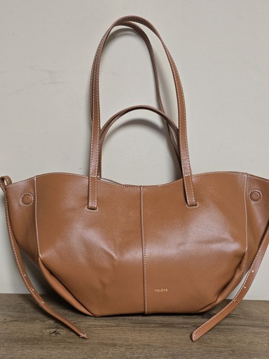 Polene Cyme Mini цвят Camel оригинална дамска чанта