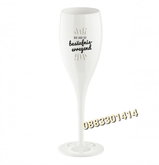 Комплект Чаши за шампанско Чаши за вино, Бели, Черни