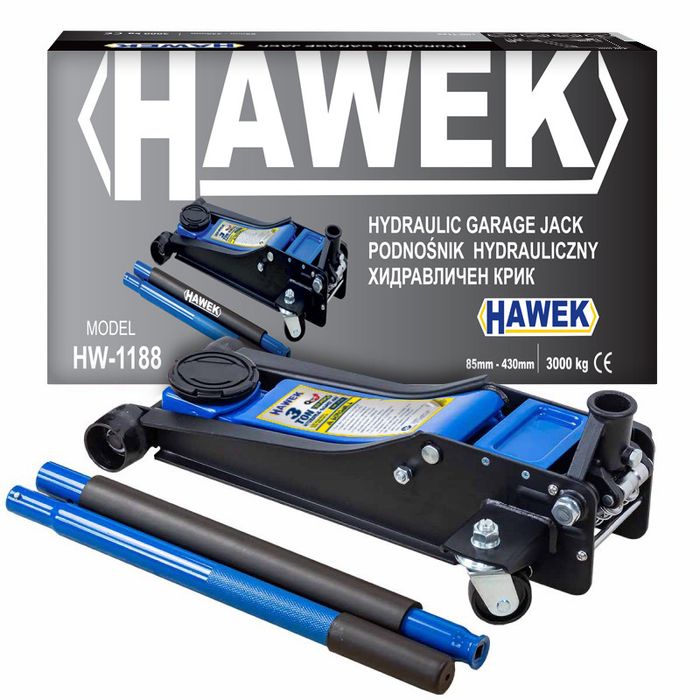 Нископрофилен крик крокодил за кола 3тона (85-420мм) HAWEK