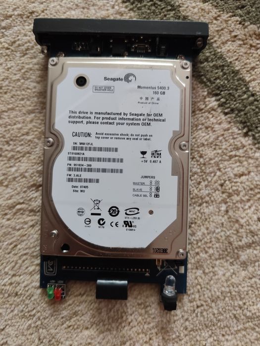 HDD extern enclosure IDE 160Gb Seagate
