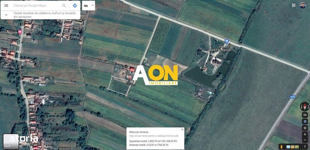 Teren 2800 mp, sat Galtiu, comuna Santimbru