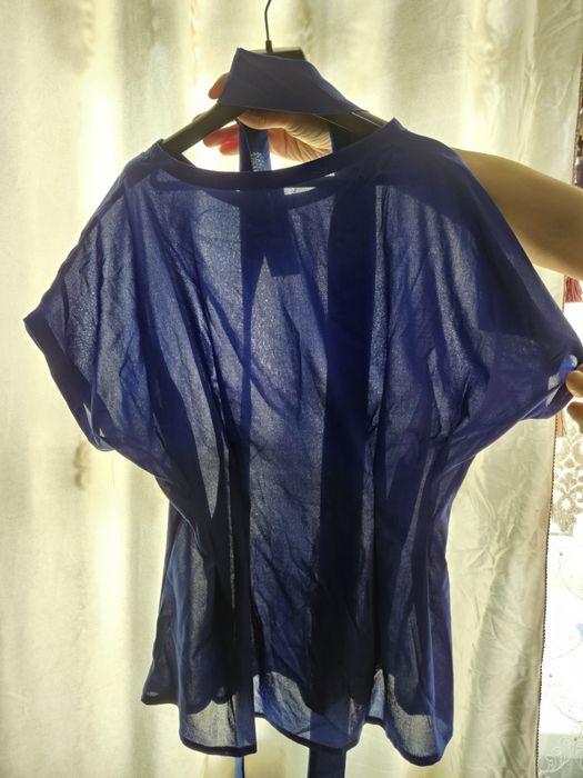 Блузка летняя, синяя