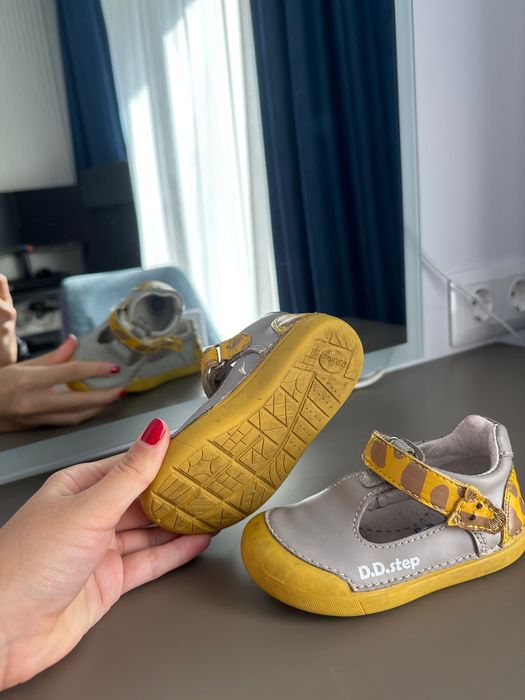 Papuci sandale copii DDStep piele naturala mărime 21