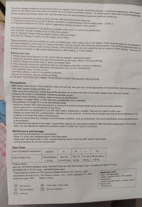 Set protecții FILA M + cască M – adolescenți/adulti