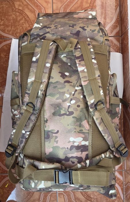 Rucsac Militar Tactic /80 l Verde Camuflaj, Negru,Multifuncțional, Drumeti,Nou