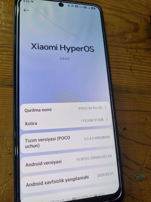 Telefon sotiladi Poco X6 pro 5G