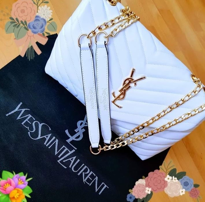 Geanta damă super model, logo metalic, saculet, etichetă