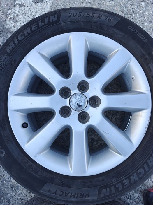 Jante Toyota 5x100mm, R16, Diametru gaura de centrare 54.1mm, ET45, 6 1/2  Cauciucuri vara Michelin Primacy 4 205 55 R16  echilibrate