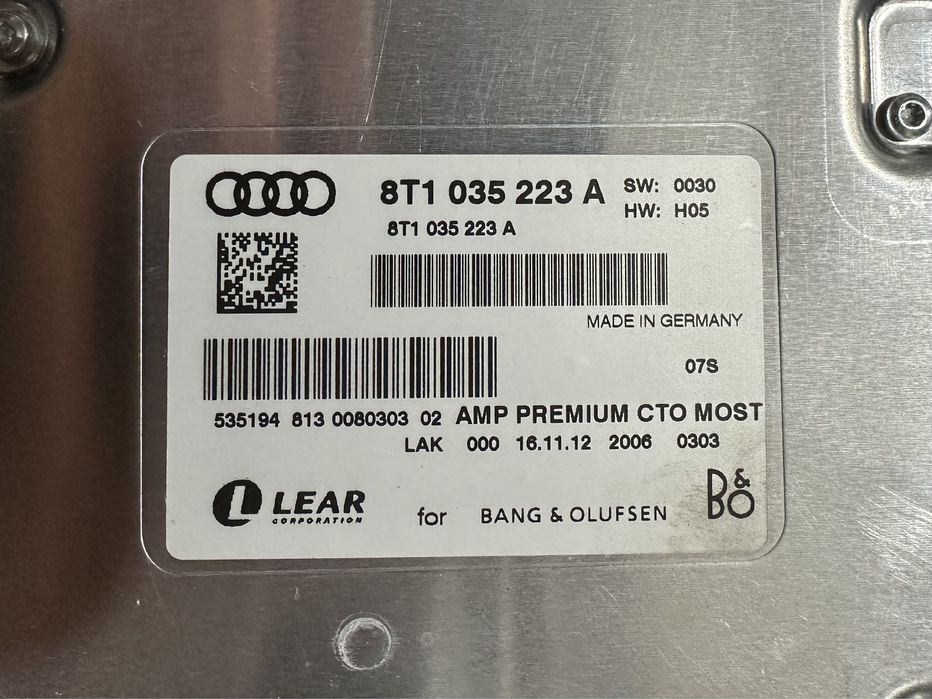 Sistem audio Bang Olufsen Audi A5 8T 2008-2015