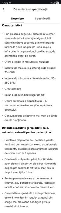 Jumper Medical JPD 500B Oximetru de Puls Degetul Albastru
9
4.3
9
Jump