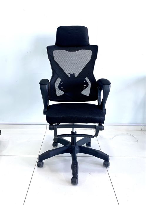 Белое эргономичное офисное кресло Черное современное офисное кресло