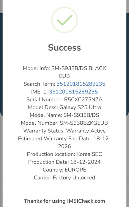 Samsung s25 Ultra 512 GB