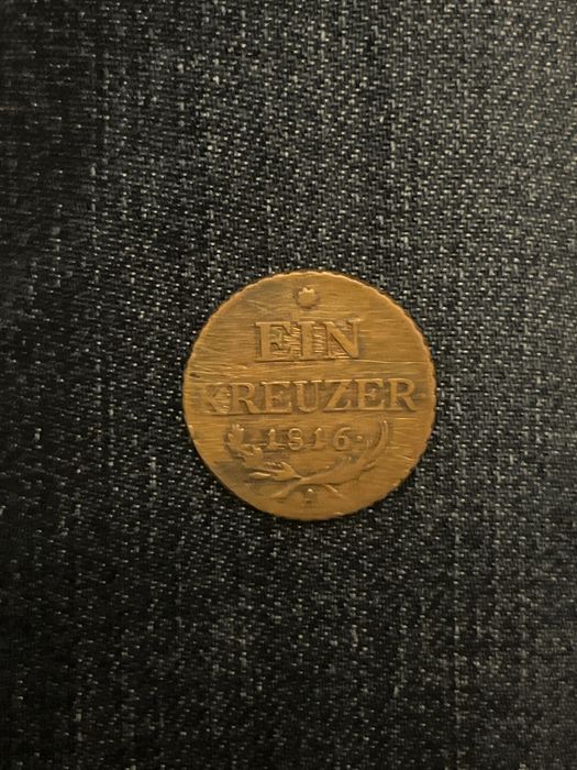 Австрийска монета – 1 Kreuzer (медна)