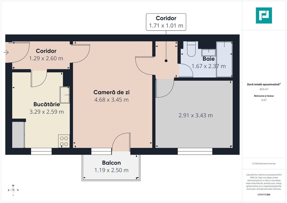 Apartament luminos, ideal în Complex Studențesc