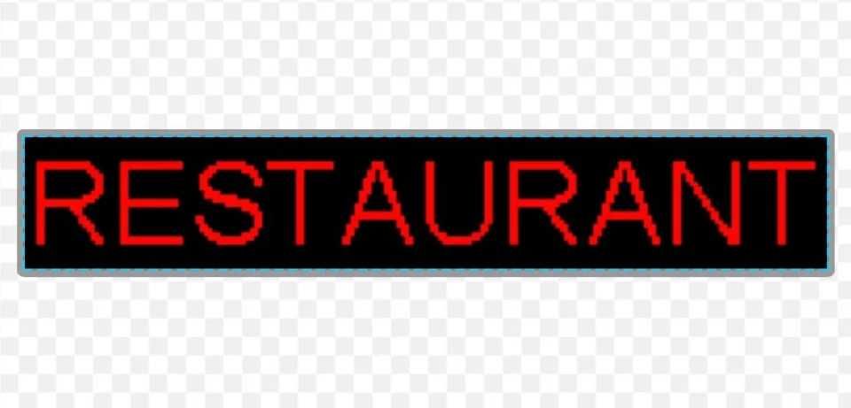 Panou SMART LED de Exterior 200x40cm ROSU ideala ptr. RESTAURANT. NOU!