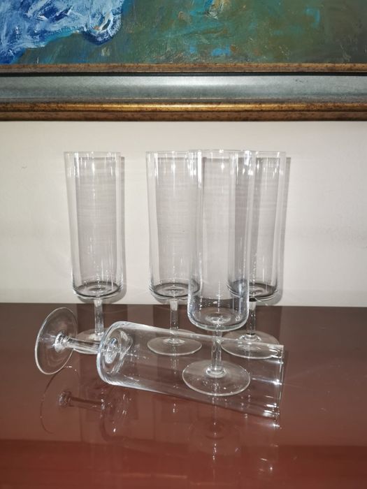 Кристални чаши за шампанско, кристални флейти 70 те години супер яки !