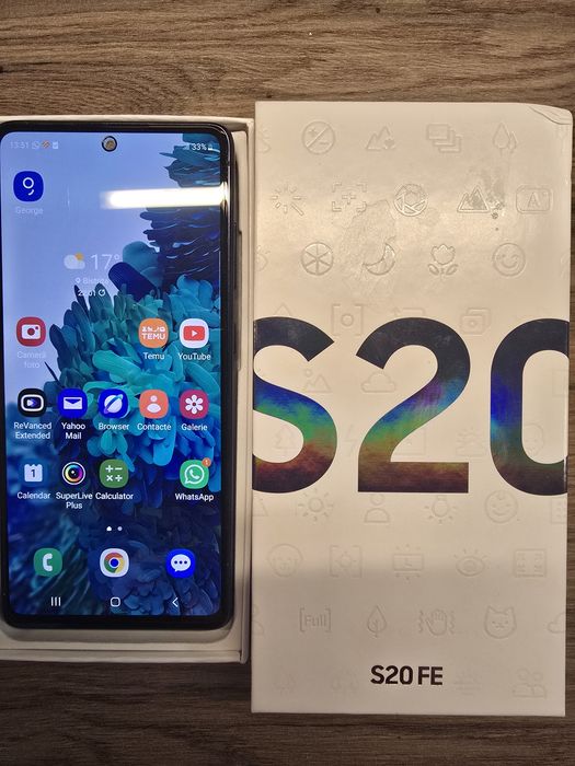 Samsung S20 Fe - 128gb - 8gb Ram - impecabil, la cutie