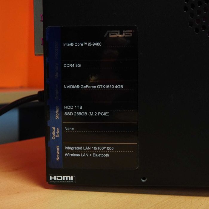 Desktop Gaming Asus Rog Stirx GL10CS i5-9400F, 8 GB RAM DDR 4, 256 GB SSD + 1 TB HDD, GTX 1650 4GB