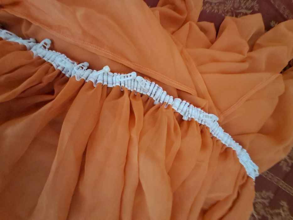 Perdea mătase triplu voal