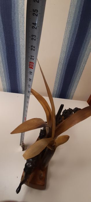 Ретро Стадо слончета ръчна изработка два вида дърво естествени материа