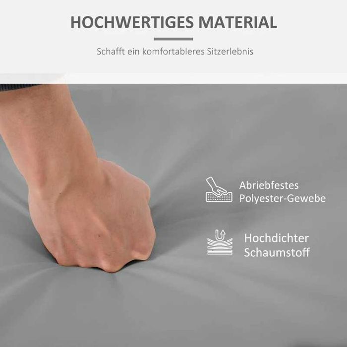 Комплект от 2 възглавници за седалки, 56 x 52 см