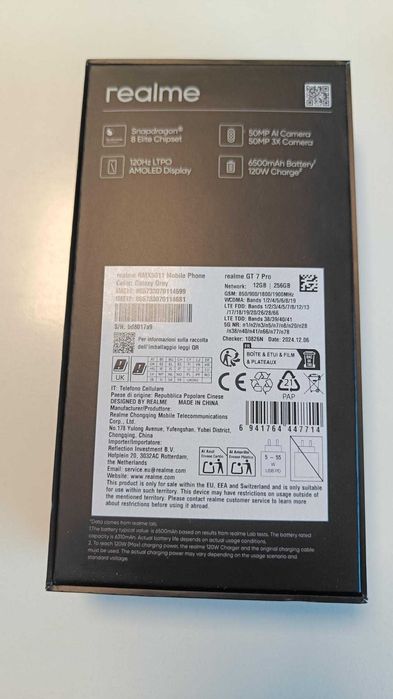 Realme GT 7 PRO, Snapdragon 8 Elite
