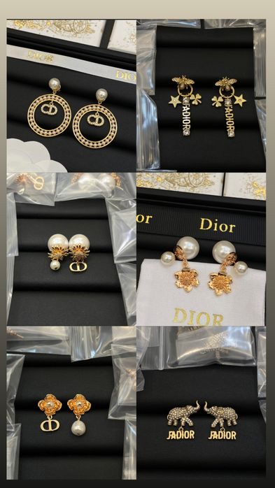 Обеци на марката Dior.