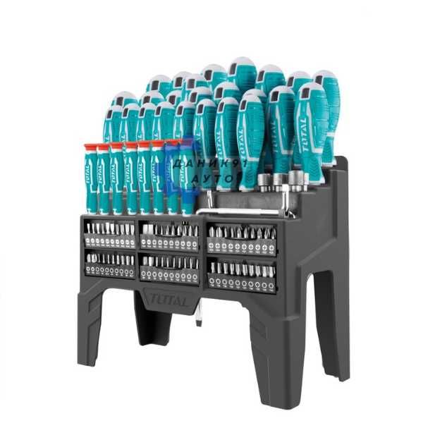 Отвертки и битове Total 100 части - комплект
