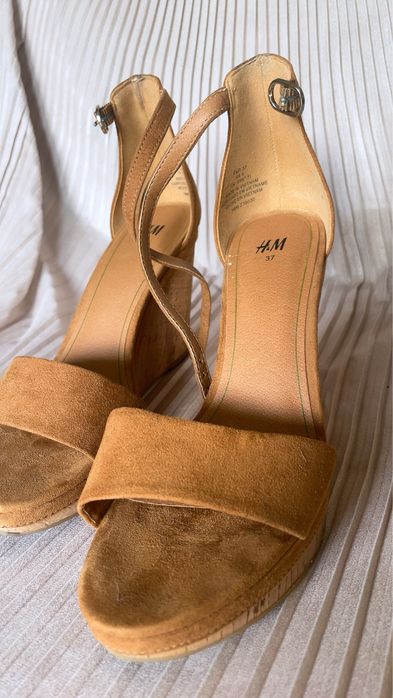H&M сандали с коркова платформа 37