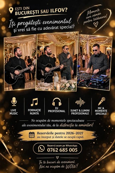 Program muzical evenimente chitara solisti  si/ sau DJ