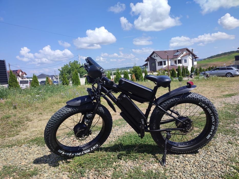 Bicicletă electrică fat bike 2 motoare