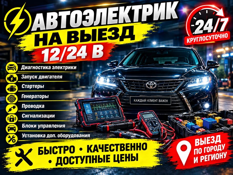 АвтоЭлектрик на выезд 12.24в