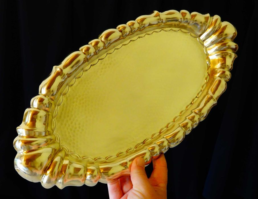 Бронзово плато,поднос,маркирано