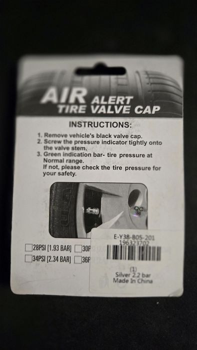 Set de 4 capace de avertizare a presiunii in anvelope