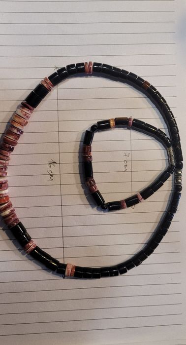 Комплект бижута от вулканичен камък със сребърен обков