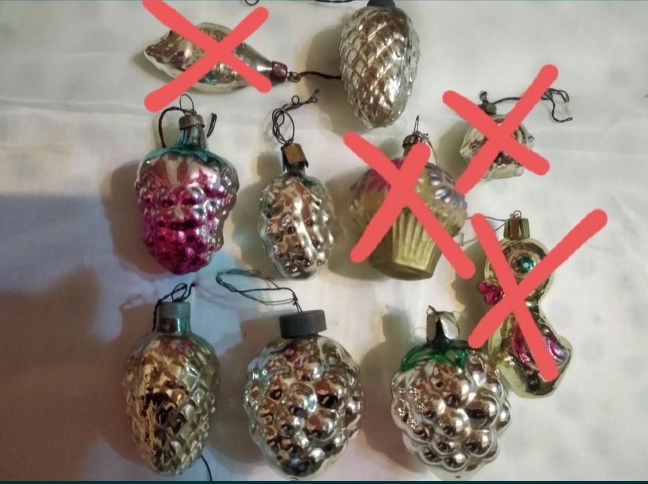 Продам стеклянные советские ёлочные игрушки