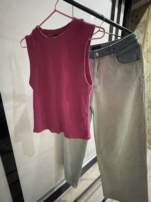Джинсы и майка zara