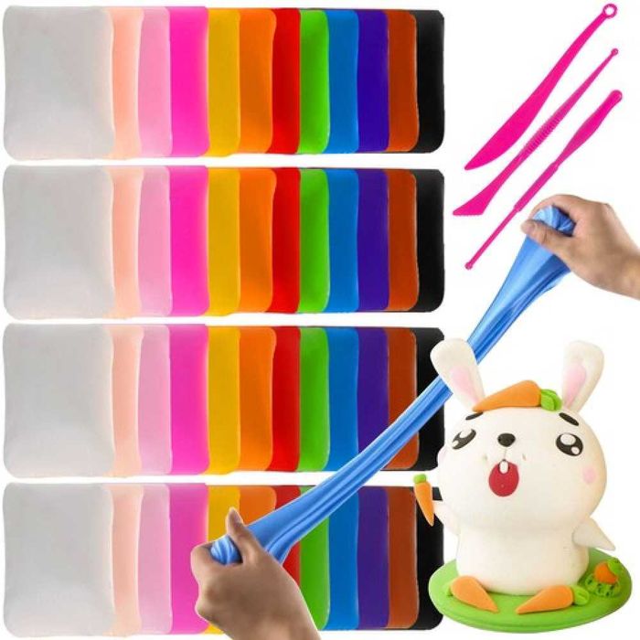 Пластилин/ моделин 48 броя/ моделина в 12 цвята +шпатули за моделиране