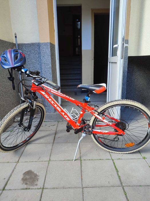 Колело Shockblaze red 24 и каска Polisport