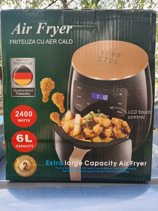 Електрически 6-литров уред за готвене Air Fryer с горещ въздух