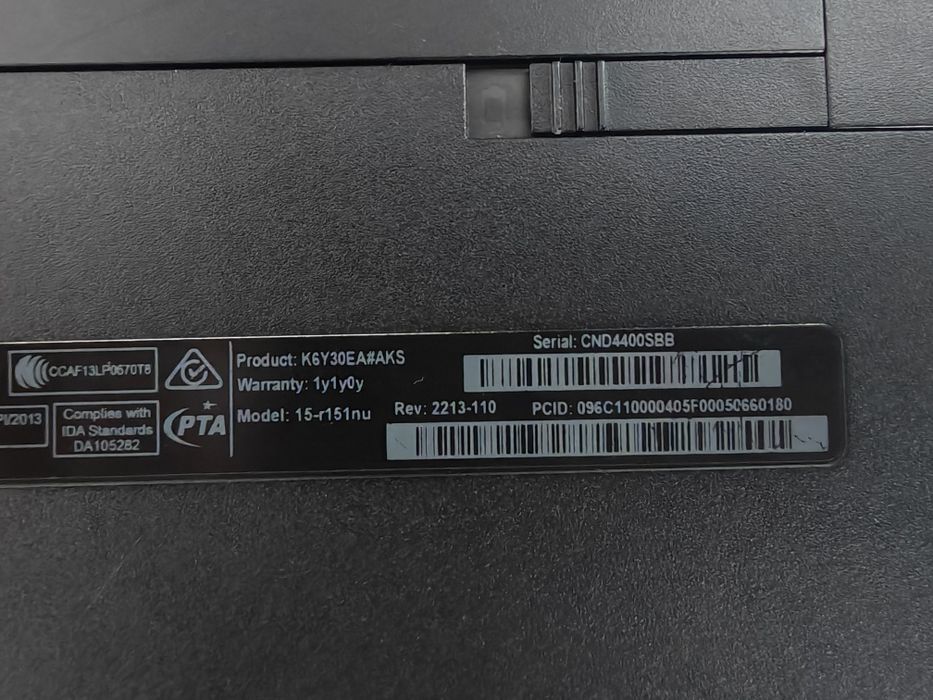 HP 15 r151nu laptop