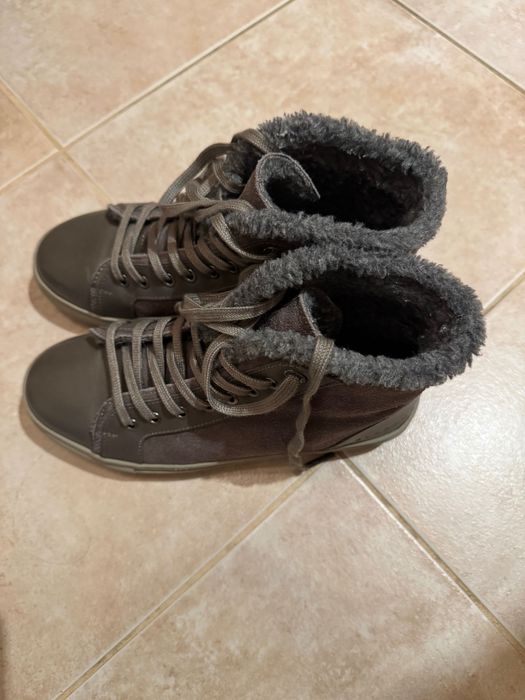 Зимни кожени обувки